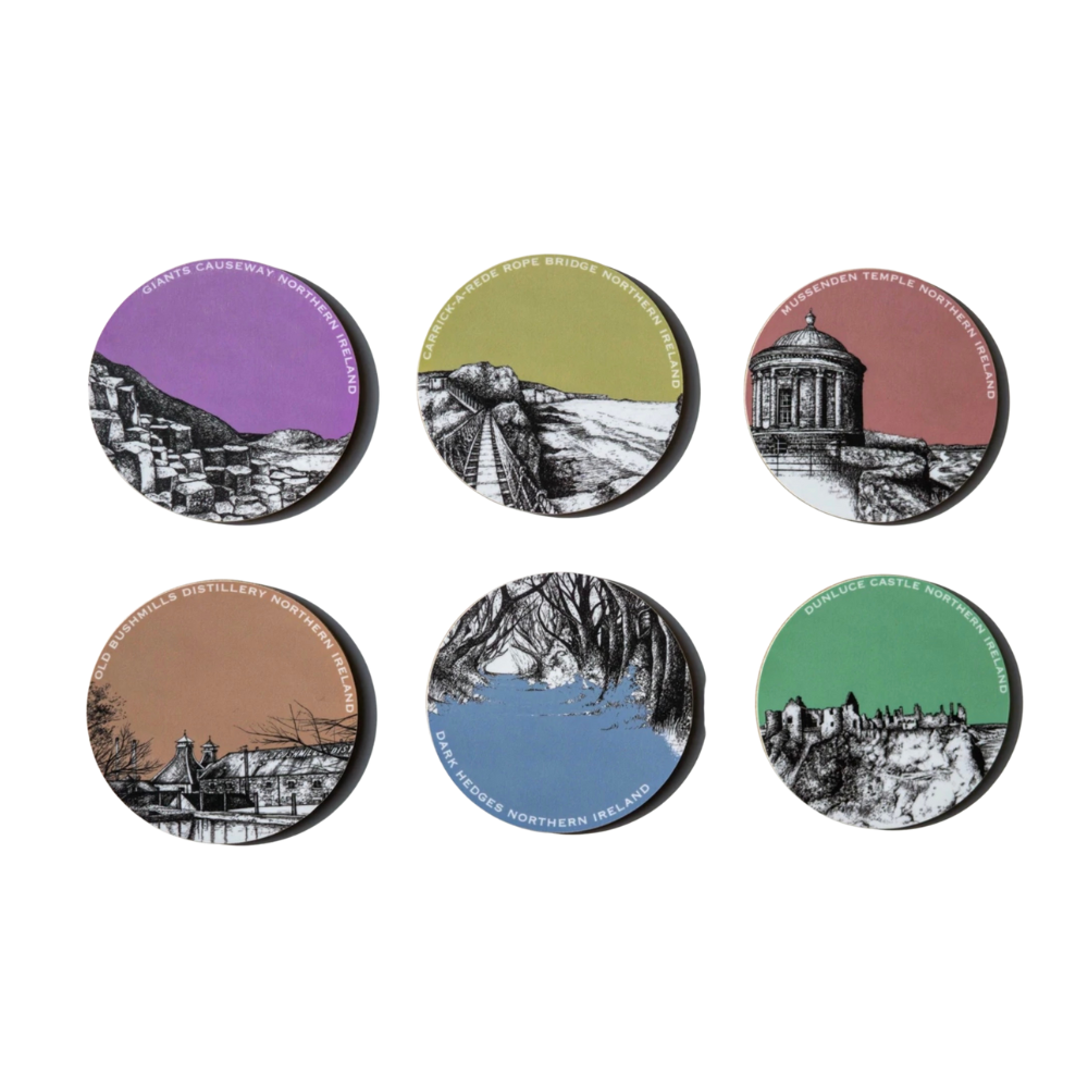 Frankie Creith NORTH COAST PEN & INK Six Coaster Set-Artist Frankie Creith-Artisan Market Online