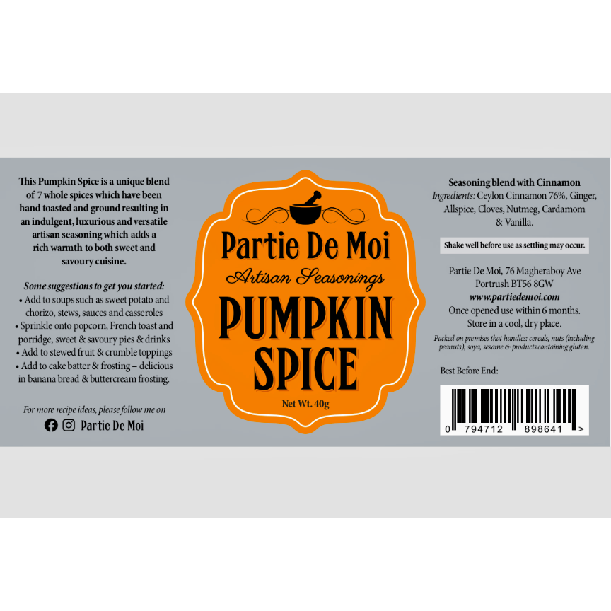 Partie De Moi Pumpkin Spice Seasoning-Mussenden Sea Salt-Artisan Market Online