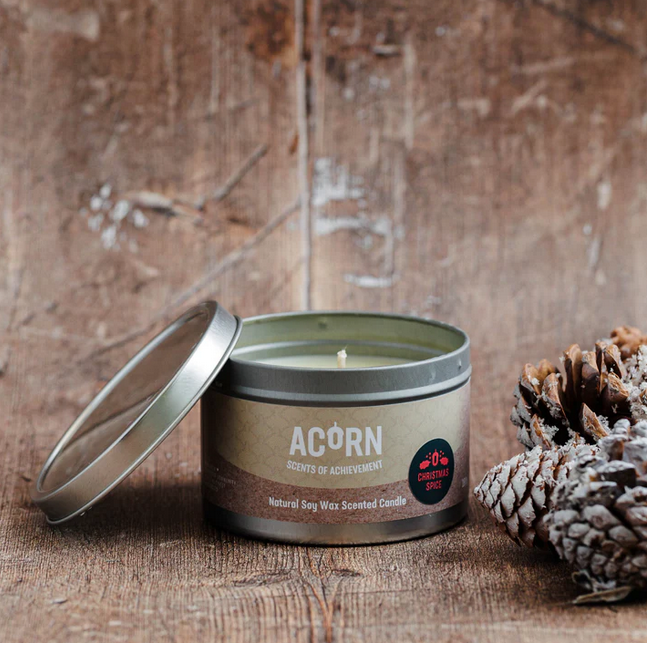 Acorn Christmas Spice - Soy Candle Tin-Acorn-Artisan Market Online